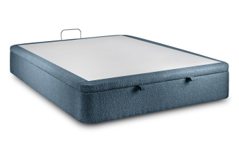 Sommier Coffre 200x200 cm - Bouclette - Bleu