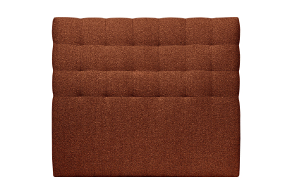 Tête de lit 200 cm Capitonnée - Tissu Bouclette Terracotta