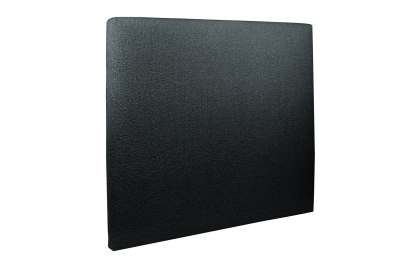 Lit coffre 140x200 cm avec Tête de lit tapissée - Tissu Bouclette Noir