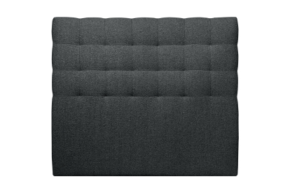 Tête de lit 150 cm Capitonnée - Tissu Bouclette Noir