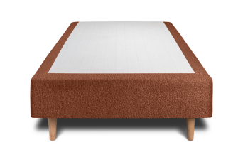 Sommier Tapissier 80x200 cm - H35 cm - Bouclette - Terracotta