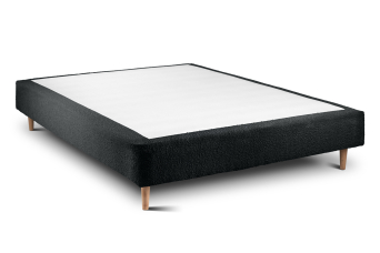Sommier Tapissier 140x190 cm - H35 cm - Bouclette - Noir