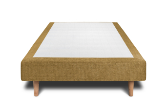 Sommier Tapissier 80x200 cm - H29 cm - Toile nattée - Jaune