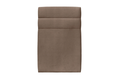 Lit 90x200 cm - Sommier à lattes H29 cm + tête de lit à lignes - Tissu Velours Taupe