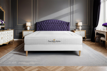 Ensemble Matelas Sommier 160x195 cm - Sommier Blanc (en kit) - Nottingham