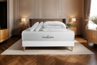 Pack lit complet 140x200 cm - Matelas + Sommier Blanc (en kit) + 2 oreillers + Couette - Windsor