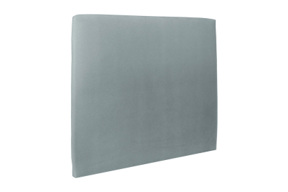 Lit 180x200 cm - Sommier à lattes H29 cm + tête de lit tapissée - Tissu Velours Gris Bleuté