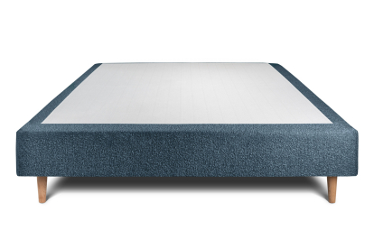 Sommier Tapissier 140x190 cm - H35 cm - Bouclette - Bleu