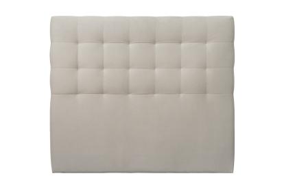 Tête de lit 160 cm Capitonnée - Tissu Velours Gris Clair