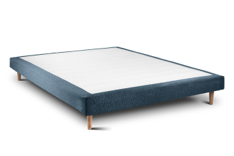 Sommier Tapissier 160x200 cm - H29 cm - Bouclette - Bleu