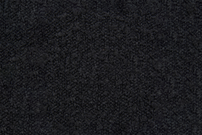 Lit 2x 90x200 cm - Sommier tapissier H29 cm + tête de lit à lignes - Tissu Bouclette Noir