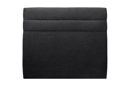 Tête de lit 160 cm Lignes - Tissu Toile Natté Noir