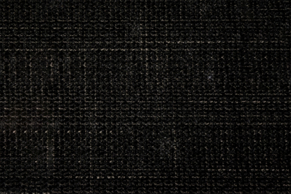 Lit 200x200 cm - Sommier à lattes H29 cm + tête de lit à lignes - Tissu Toile natté Noir