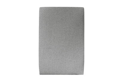 Lit 90x200 cm - Sommier tapissier H35 cm + tête de lit tapissée - Tissu Bouclette Gris