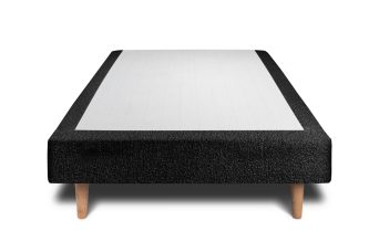 Sommier Tapissier 90x200 cm - H29 cm - Bouclette - Noir