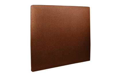 Lit 140x190 cm - Sommier tapissier H35 cm + tête de lit tapissée - Tissu Bouclette Terracotta