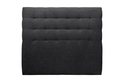 Tête de lit 200 cm Capitonnée - Tissu Toile Natté Noir