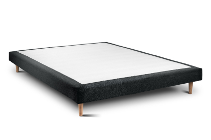Sommier Tapissier 160x200 cm - H29 cm - Bouclette - Noir