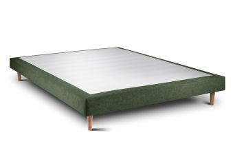 Sommier Tapissier 140x200 cm - H29 cm - Toile nattée - Vert kaki