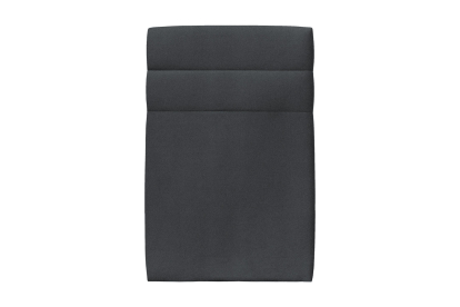 Lit 90x190 cm - Sommier tapissier H29 cm + tête de lit à lignes - Tissu Velours Gris Anthracite
