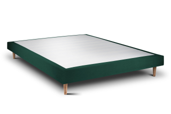 Sommier Tapissier 160x200 cm - H29 cm - Velours - Vert