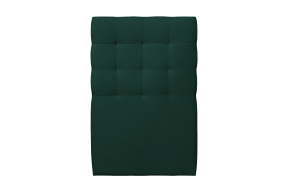 Lit 90x200 cm - Sommier à lattes H29 cm + tête de lit capitonnée - Tissu Velours Vert
