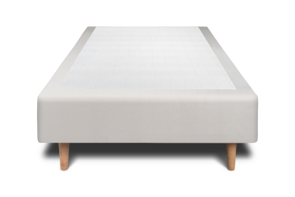 Lit 90x200 cm - Sommier tapissier H35 cm + tête de lit capitonnée - Tissu Velours Gris Clair