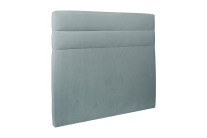 Tête de lit 150 cm Lignes - Tissu Velours Gris Bleute