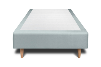 Sommier Tapissier 80x200 cm - H35 cm - Velours - Gris bleuté