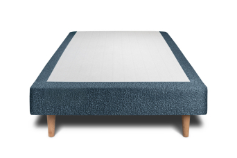 Sommier Tapissier 90x190 cm - H29 cm - Bouclette - Bleu