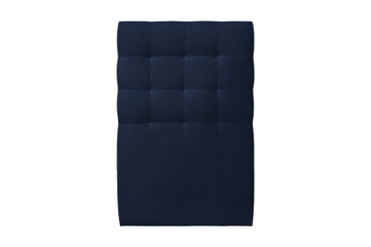 Lit 90x190 cm - Sommier tapissier H29 cm + tête de lit capitonnée - Tissu Velours Bleu Océan