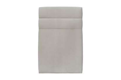 Lit 90x190 cm - Sommier à lattes H29 cm + tête de lit à lignes - Tissu Velours Gris Clair