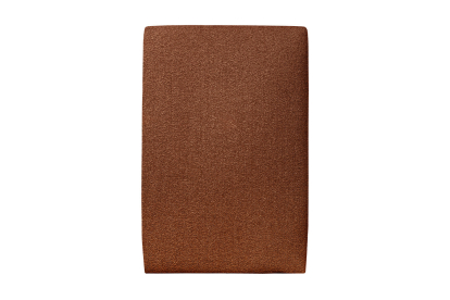 Lit 90x200 cm - Sommier tapissier H35 cm + tête de lit tapissée - Tissu Bouclette Terracotta