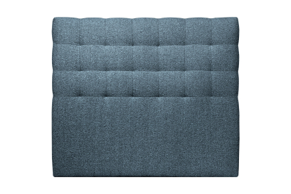 Tête de lit 150 cm Capitonnée - Tissu Bouclette Bleu
