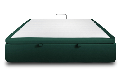 Sommier Coffre 200x200 cm - Velours - Vert