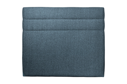 Tête de lit 135 cm Lignes - Tissu Bouclette Bleu