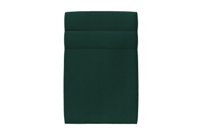Lit 90x190 cm - Sommier tapissier H35 cm + tête de lit à lignes - Tissu Velours Vert