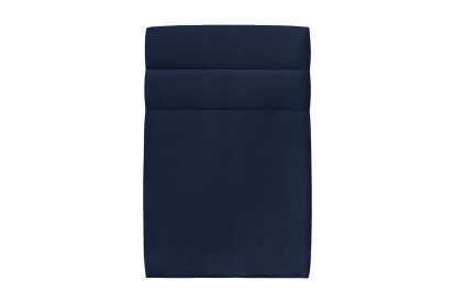 Lit 90x200 cm - Sommier tapissier H29 cm + tête de lit à lignes - Tissu Velours Bleu Océan