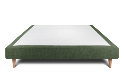 Sommier Tapissier 160x200 cm - H29 cm - Toile nattée - Vert kaki