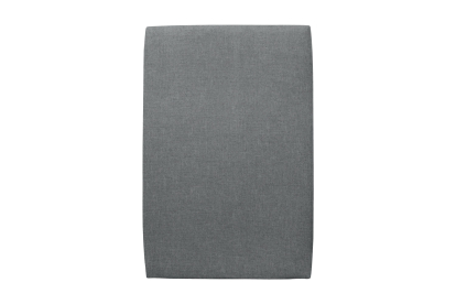 Lit 90x200 cm - Sommier tapissier H35 cm + tête de lit tapissée - Tissu Toile natté Gris Anthracite