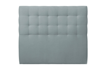 Tête de lit 135 cm Capitonnée - Tissu Velours Gris Bleute