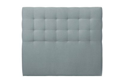 Tête de lit 135 cm Capitonnée - Tissu Velours Gris Bleute