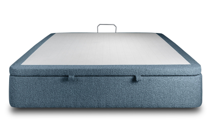Sommier Coffre 180x200 cm - Bouclette - Bleu