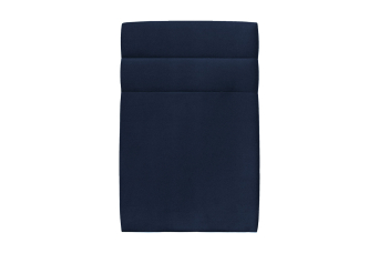 Tête de lit 90 cm Lignes - Tissu Velours Bleu Ocean