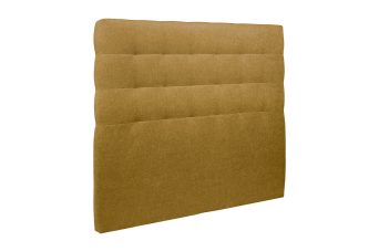 Tête de lit 150 cm Capitonnée - Tissu Toile Natté Jaune