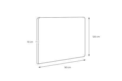 Tête de lit 90 cm Tapissée - Tissu Bouclette Terracotta