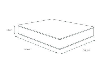 Matelas 140x220 cm Mémoire de forme - Buckingham