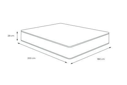 Matelas 180x200 cm Ressorts ensachés et Mémoire de forme - George V