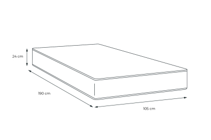 Matelas 105x190 cm Mémoire de forme - Balmoral