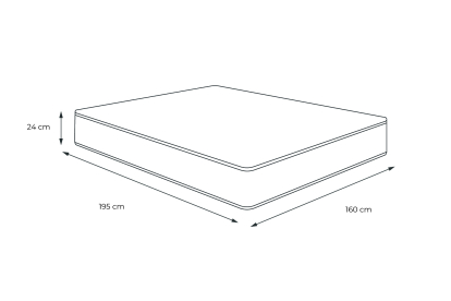 Matelas 160x195 cm Mémoire de forme - Balmoral